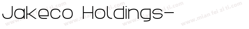 Jakeco Holdings字体转换